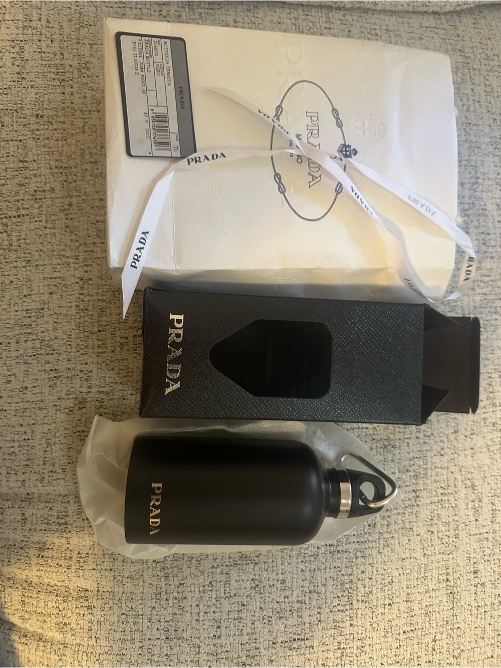 Prada Stainless steel insulated water bottle, 350 ml